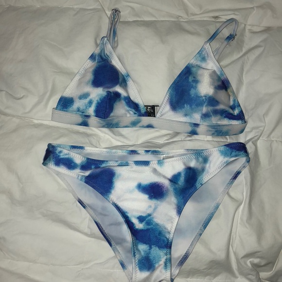tie dye triangle bikini